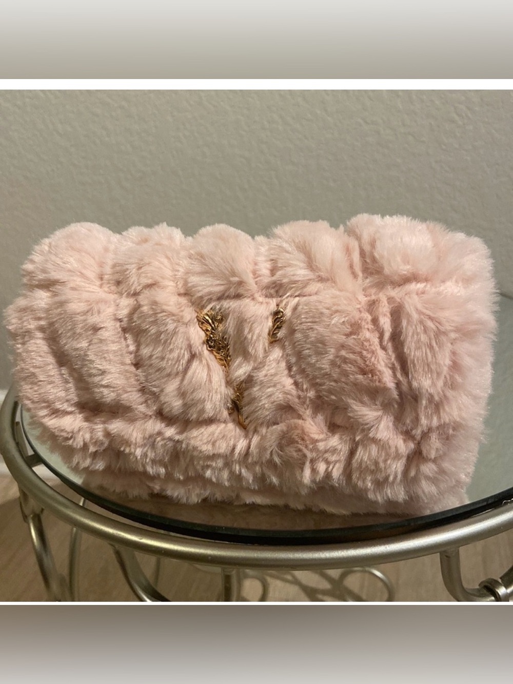 VERSACE FAUX FUR MINI BAG in PINK - Picture 5 of 11